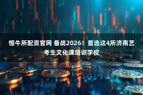 恒牛所配资官网 备战2026！首选这4所济南艺考生文化课培训学校