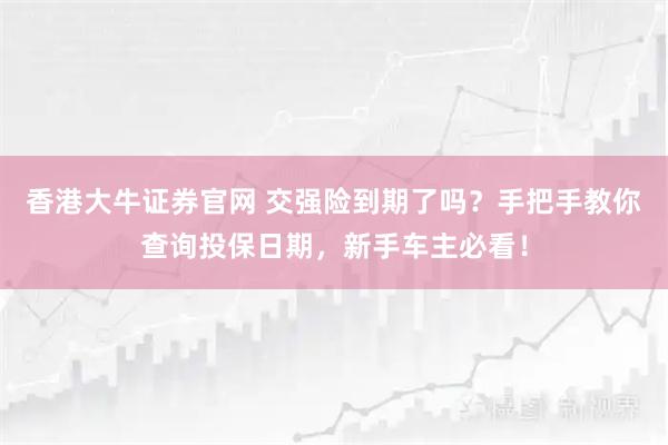 香港大牛证券官网 交强险到期了吗？手把手教你查询投保日期，新手车主必看！