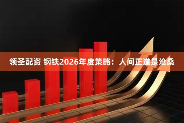 领圣配资 钢铁2026年度策略：人间正道是沧桑
