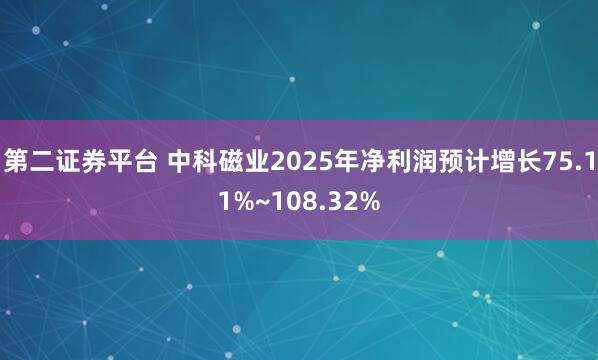 第二证券平台 中科磁业2025年净利润预计增长75.11%~108.32%